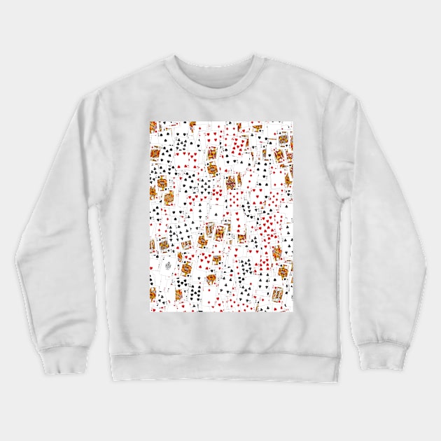 Suits You Playing Cards Poker Pattern Crewneck Sweatshirt by Grandeduc